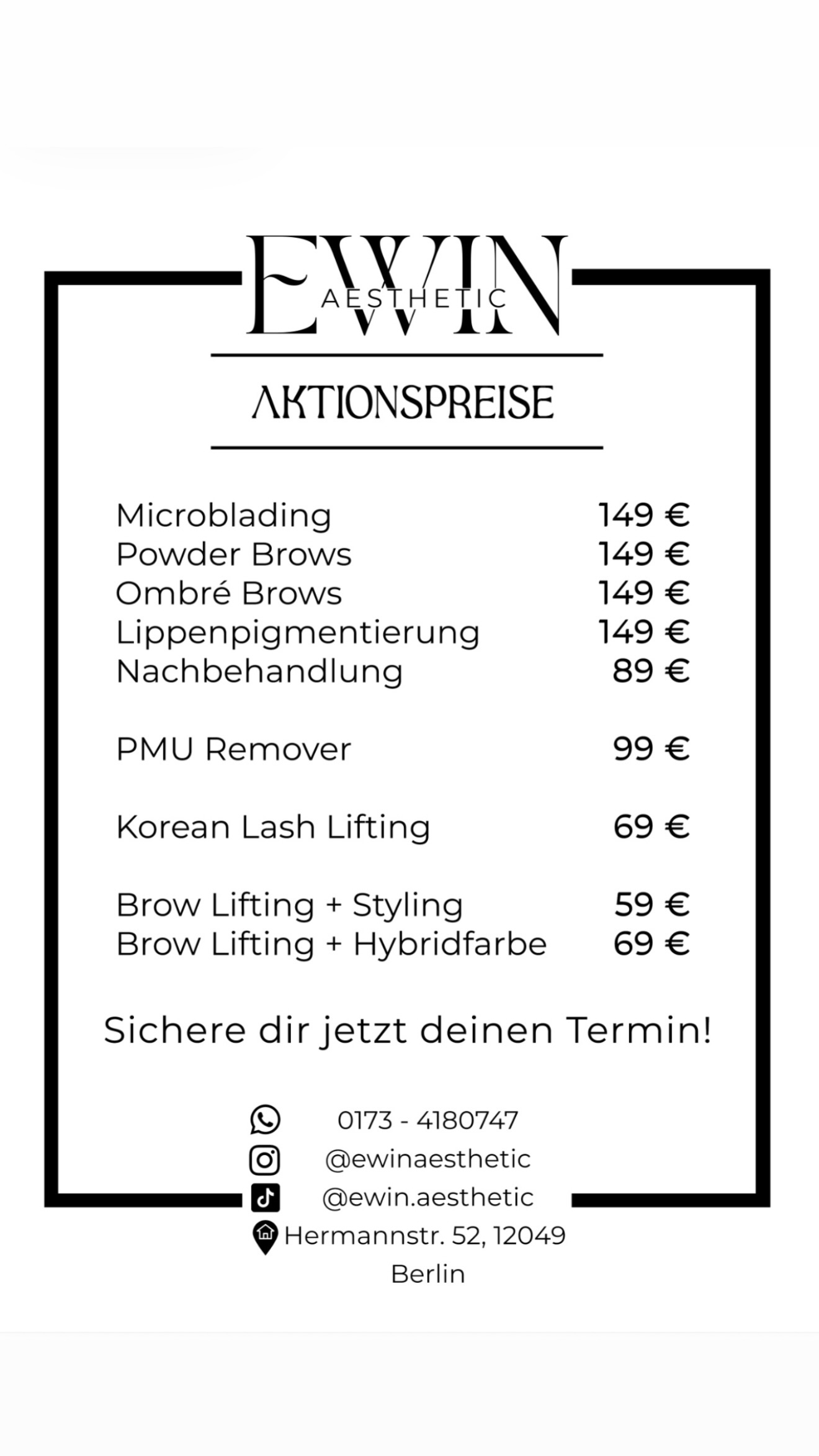 ewinaesthetic Facebook ad from May 4, 2026