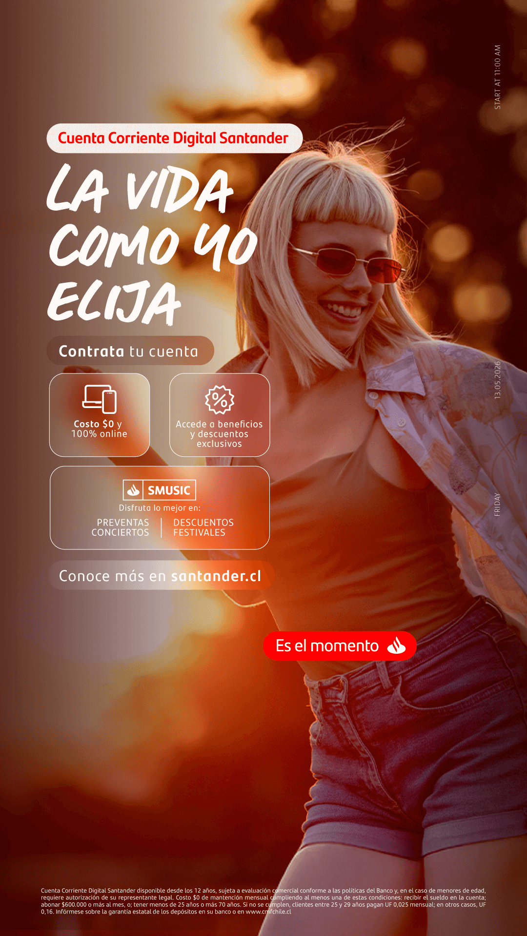 Banco Santander Chile Facebook ad
