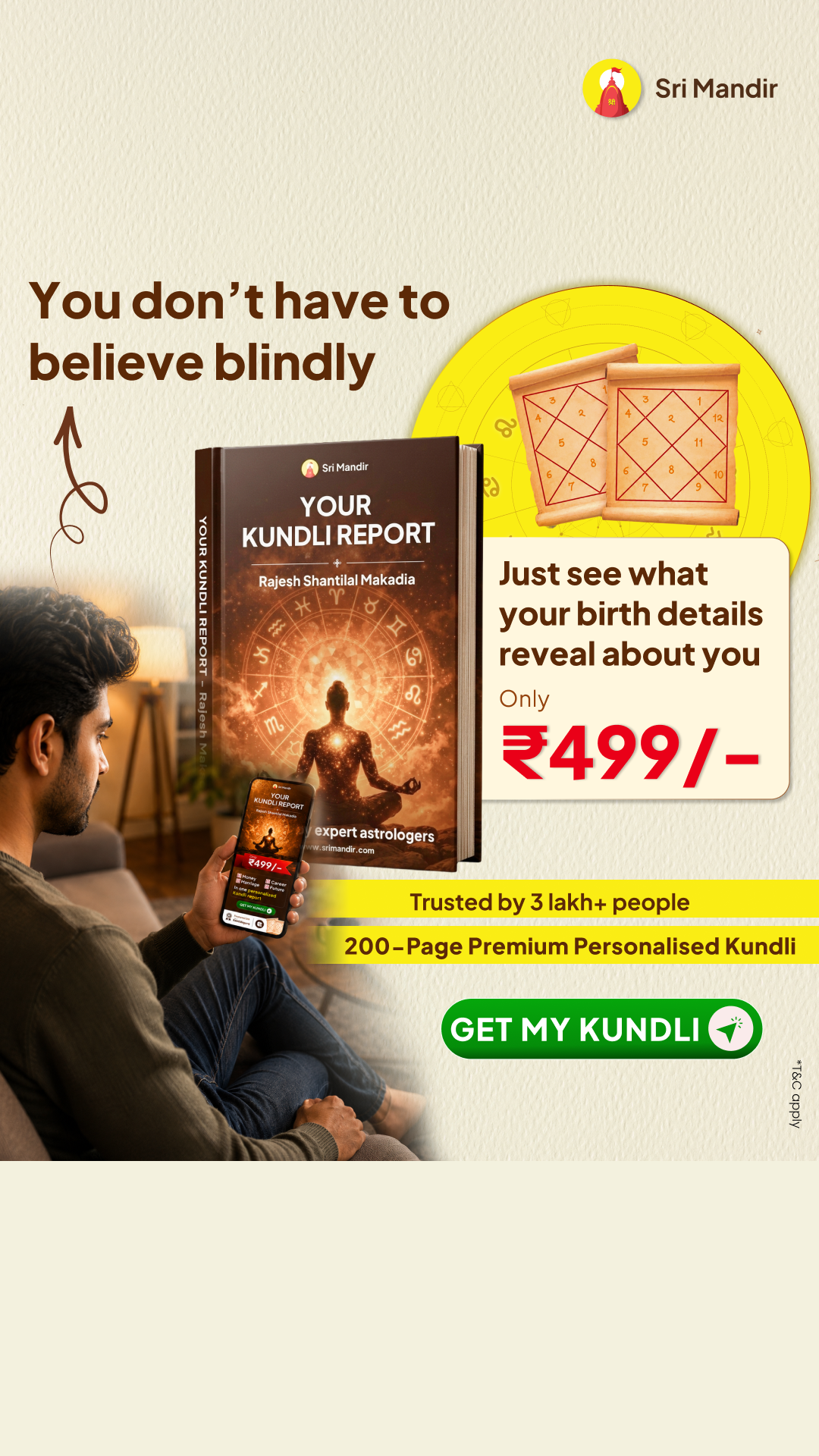 Kundli Guide by Sri Mandir Facebook ad