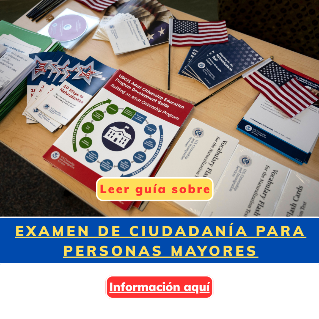 NextSolve Media Facebook ad: Examen de Ciudadanía de EE. UU.: Qué Saber y Cómo Prepararse