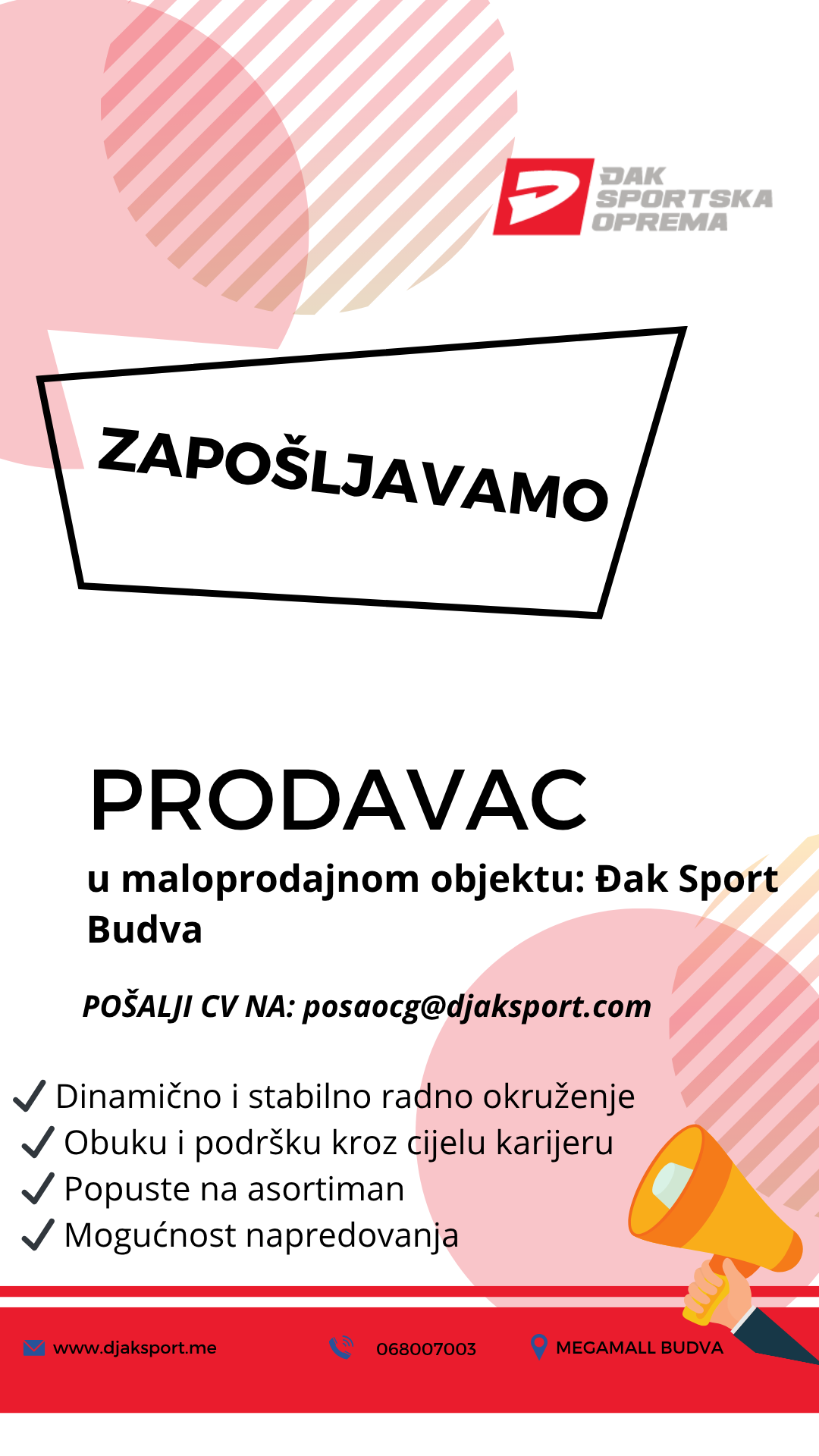 Djak Sport Crna Gora Facebook ad from Jan 5, 2026