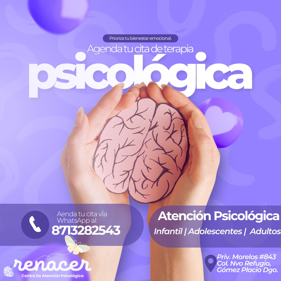 Renacer Centro de Atención Psicológica Facebook ad: Atención psicológica profesional para niños, adolescentes…