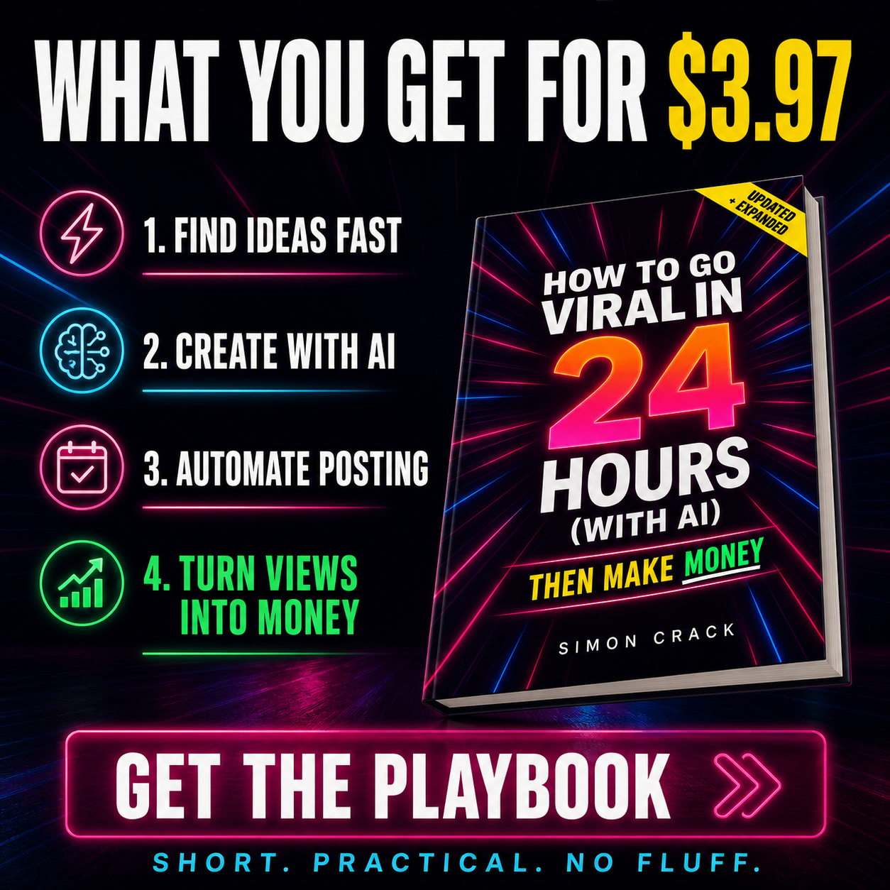 KlipZi Facebook ad: The Whole AI Content Playbook, $3.97