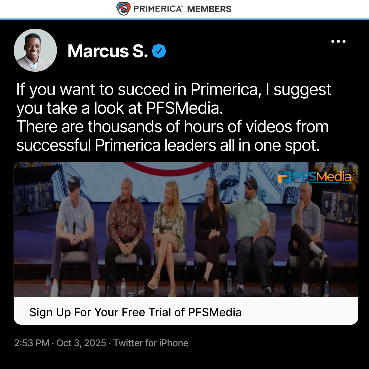 PFSMedia Facebook ad from Jul 30, 2026