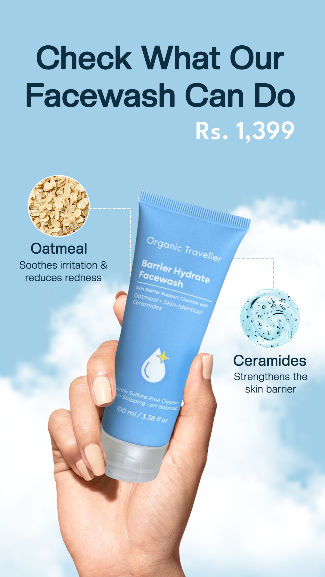 Organic Traveller - Skincare Facebook ad