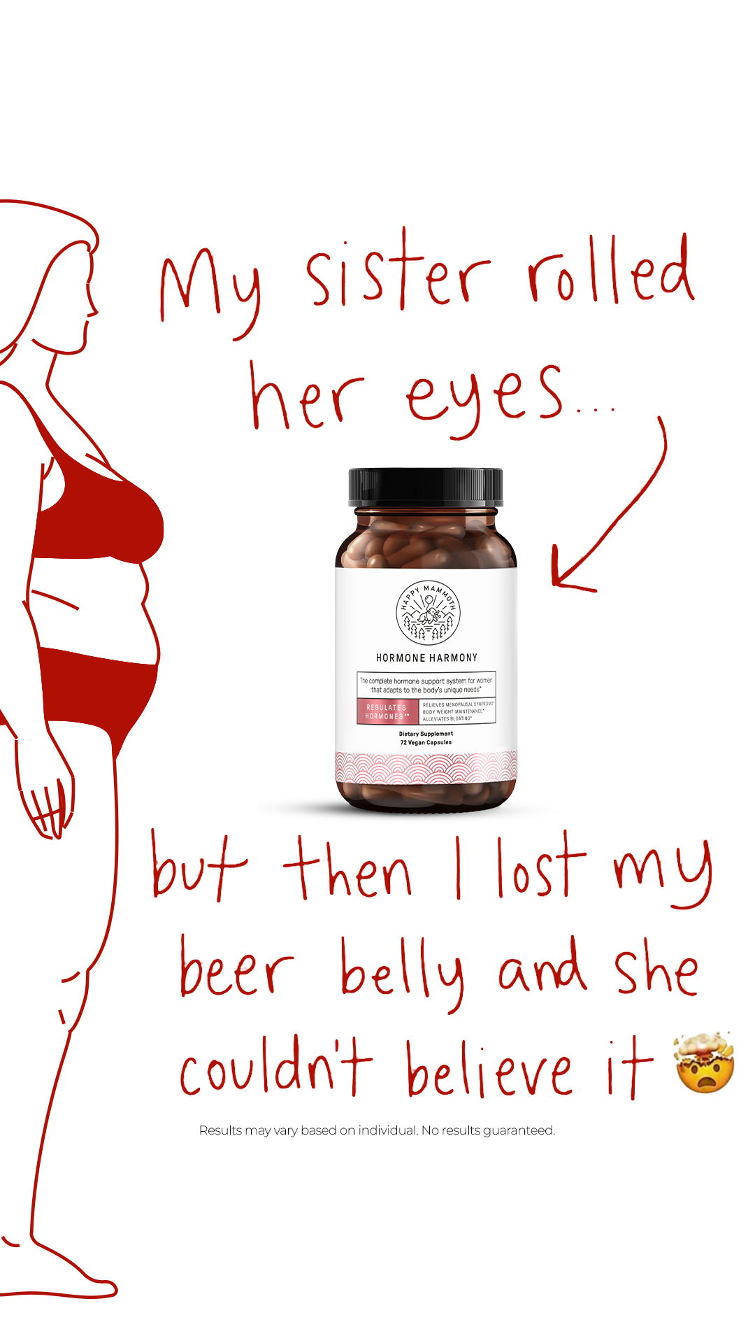 Midlife Wellness Club Facebook ad: The most skeptical woman tries Hormone Harmony
