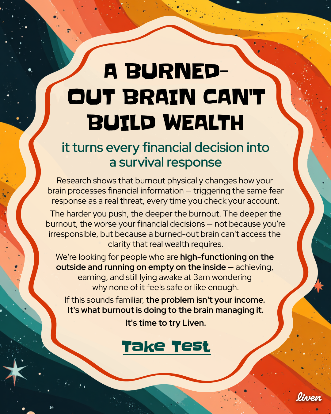 Liven: Self-Discovery Community Facebook ad