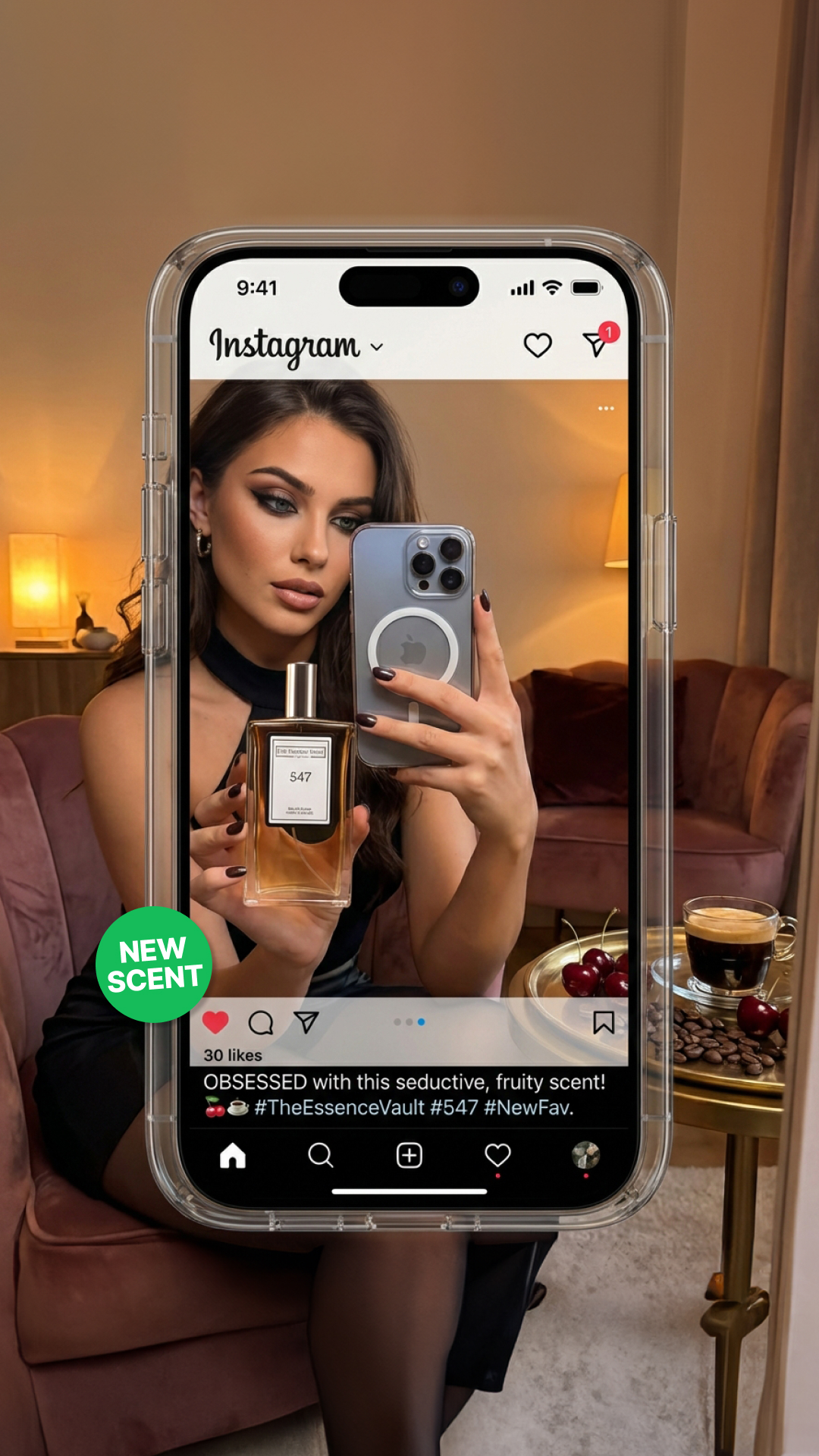 The Essence Vault Facebook ad from Mar 4, 2026