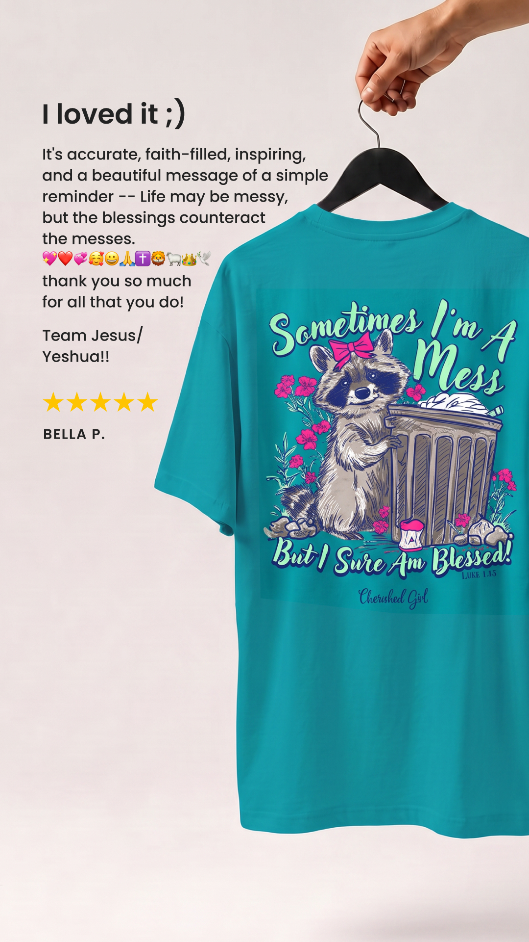 Kerusso Facebook ad: Faith-Filled Tees Customers Love