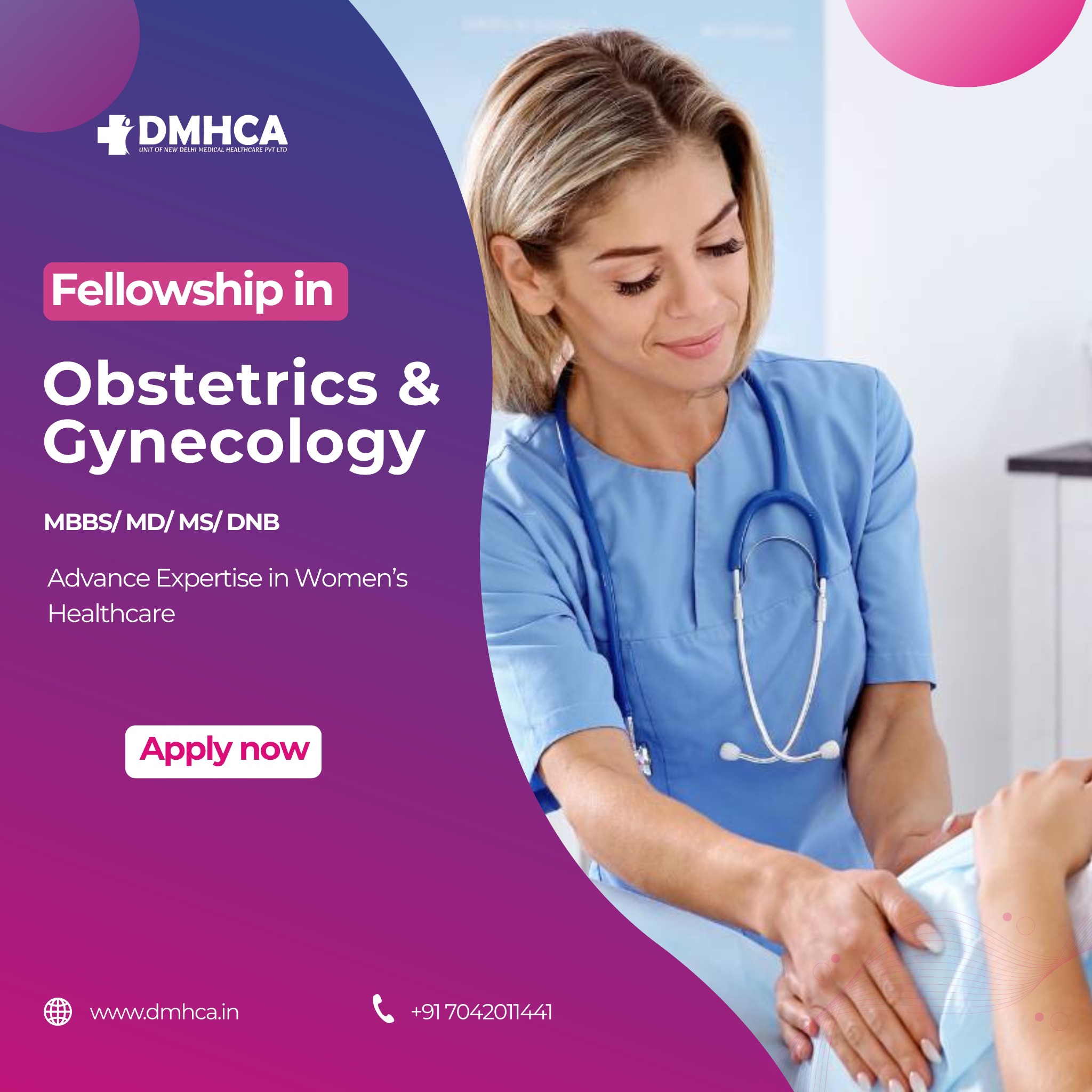 Delhi Medical Healthcare Academy Facebook ad: Become an Expert in Obs & Gyne