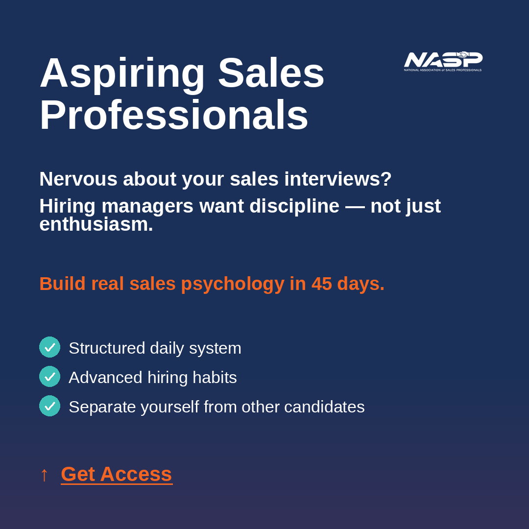 NASP - Sales Training Facebook ad: Upgrade Your Sales Identity