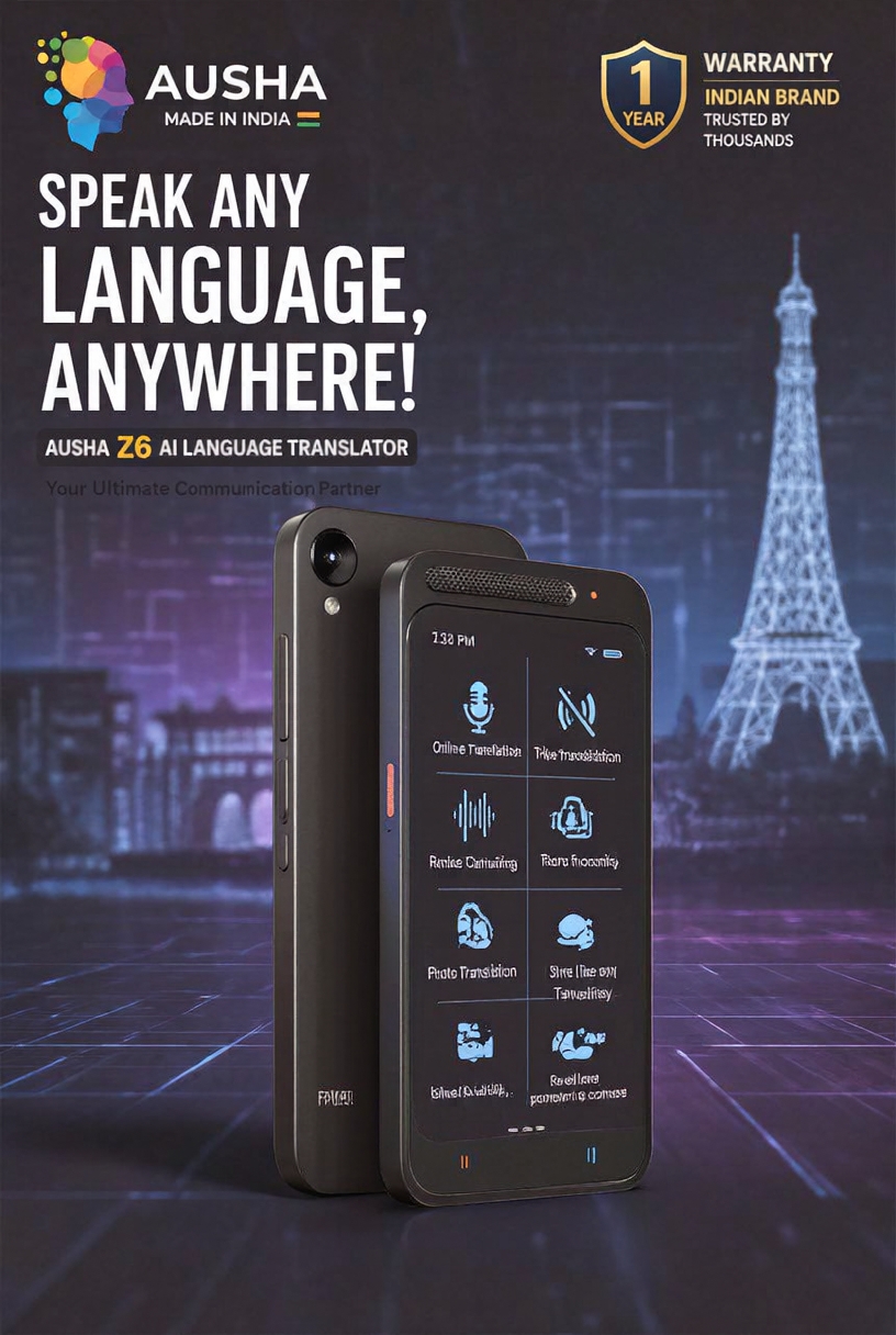 Ausha Exports Pvt Ltd Facebook ad: Speak Any Language, Anywhere