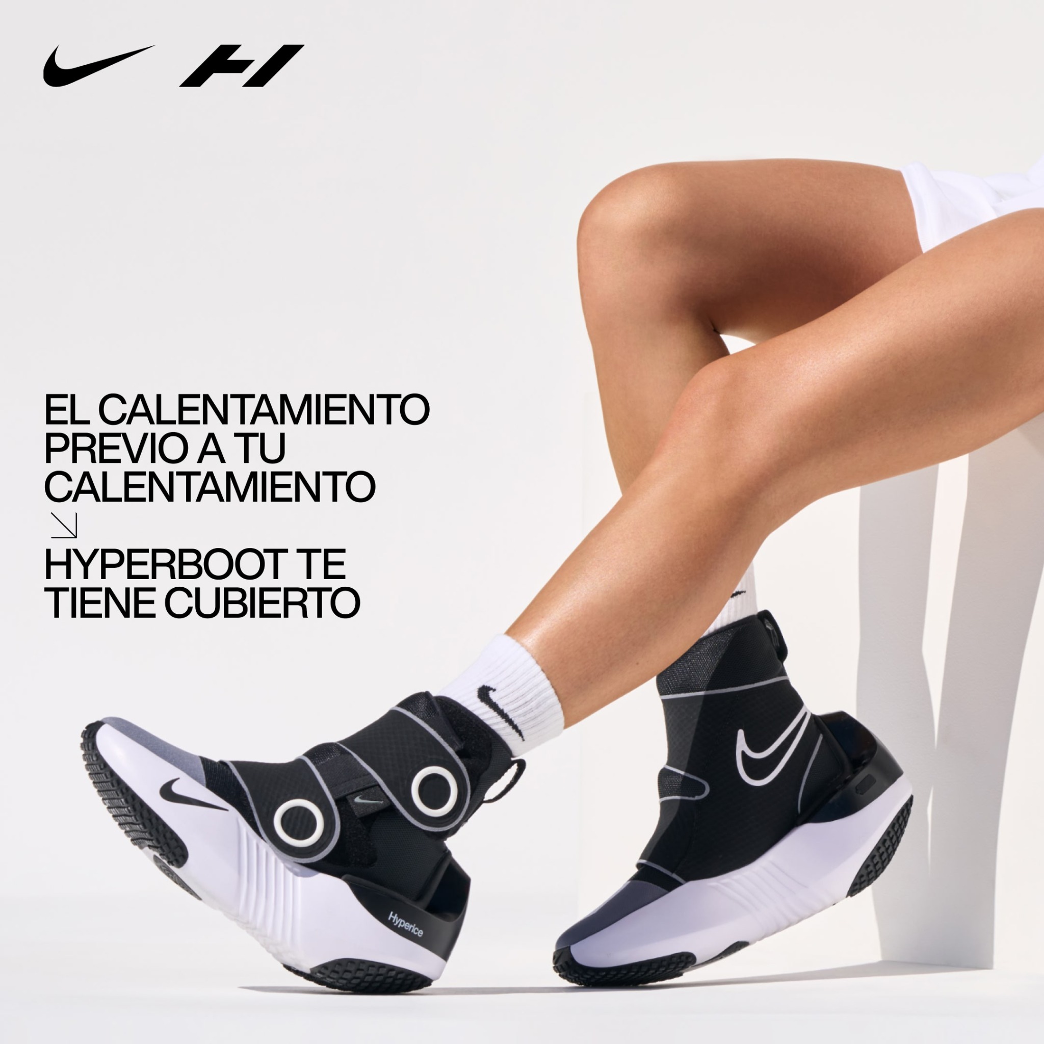 Hyperice Facebook ad: Calienta bien. Recupera con fuerza.