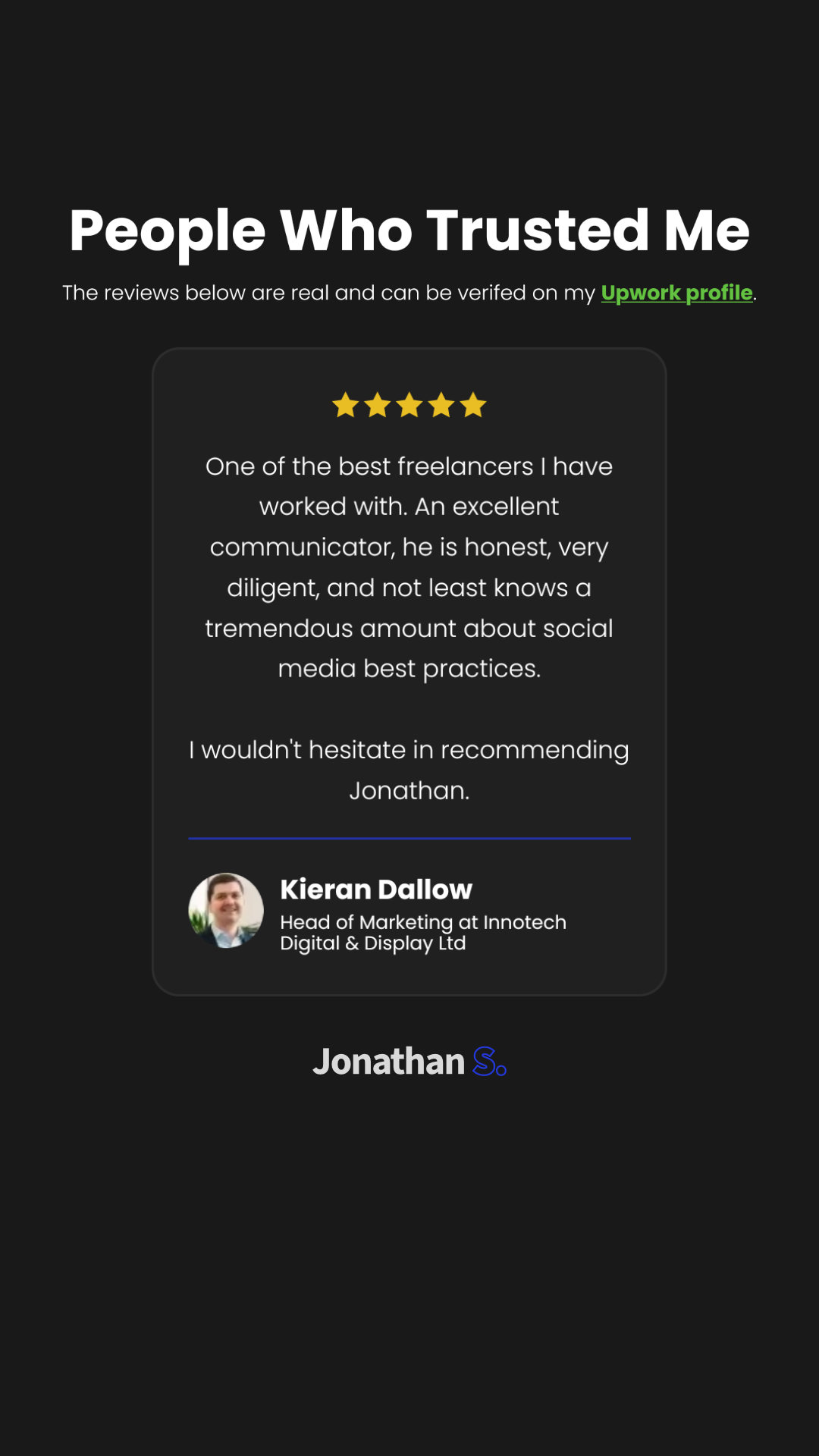 Jon the Freelancer - Meta Ads Expert Facebook ad