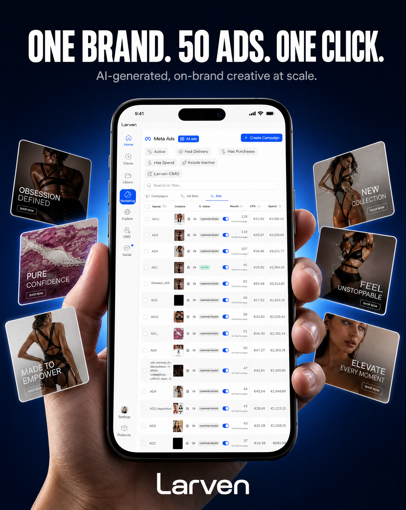Larven AI Facebook ad