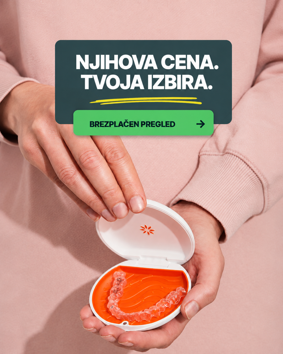 OrthoDental Facebook ad: Brezplačen Invisalign pregled