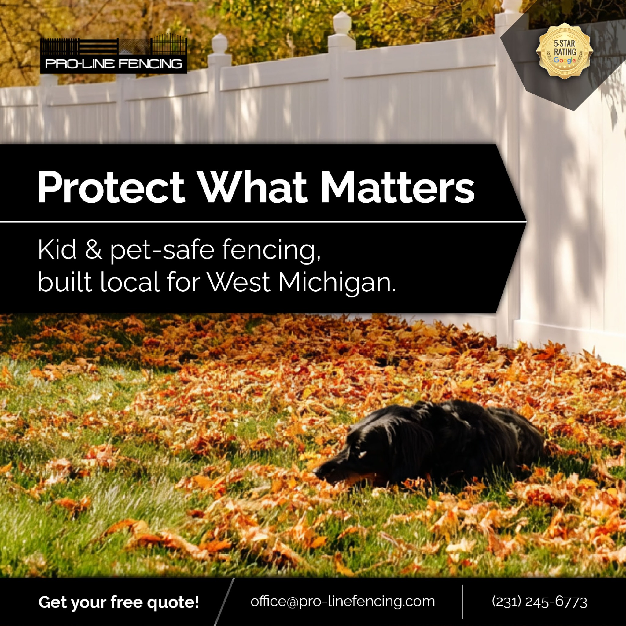 Pro-Line Fencing Facebook ad: Protect What Matters-Built Local