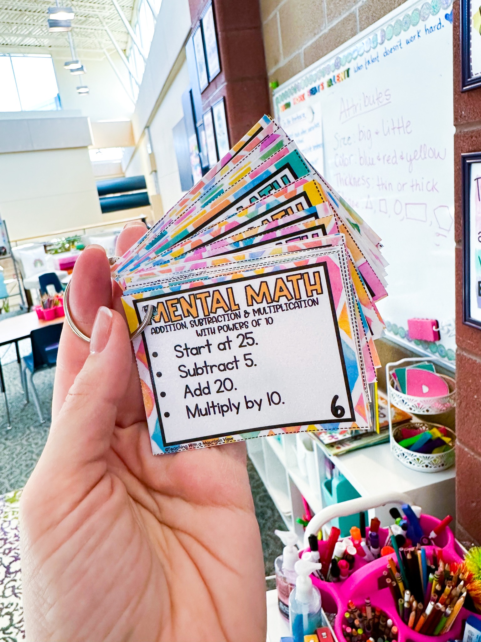 Teaching With a Mountain View Facebook ad: Mental Math Task Cards