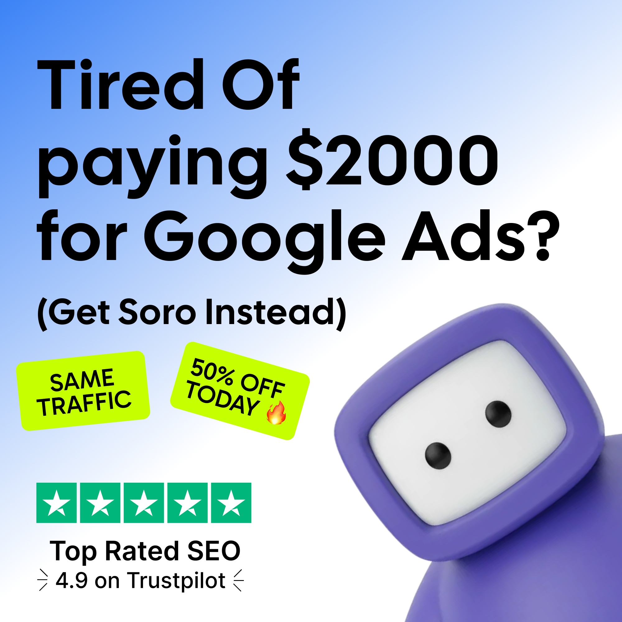 Soro SEO Facebook ad