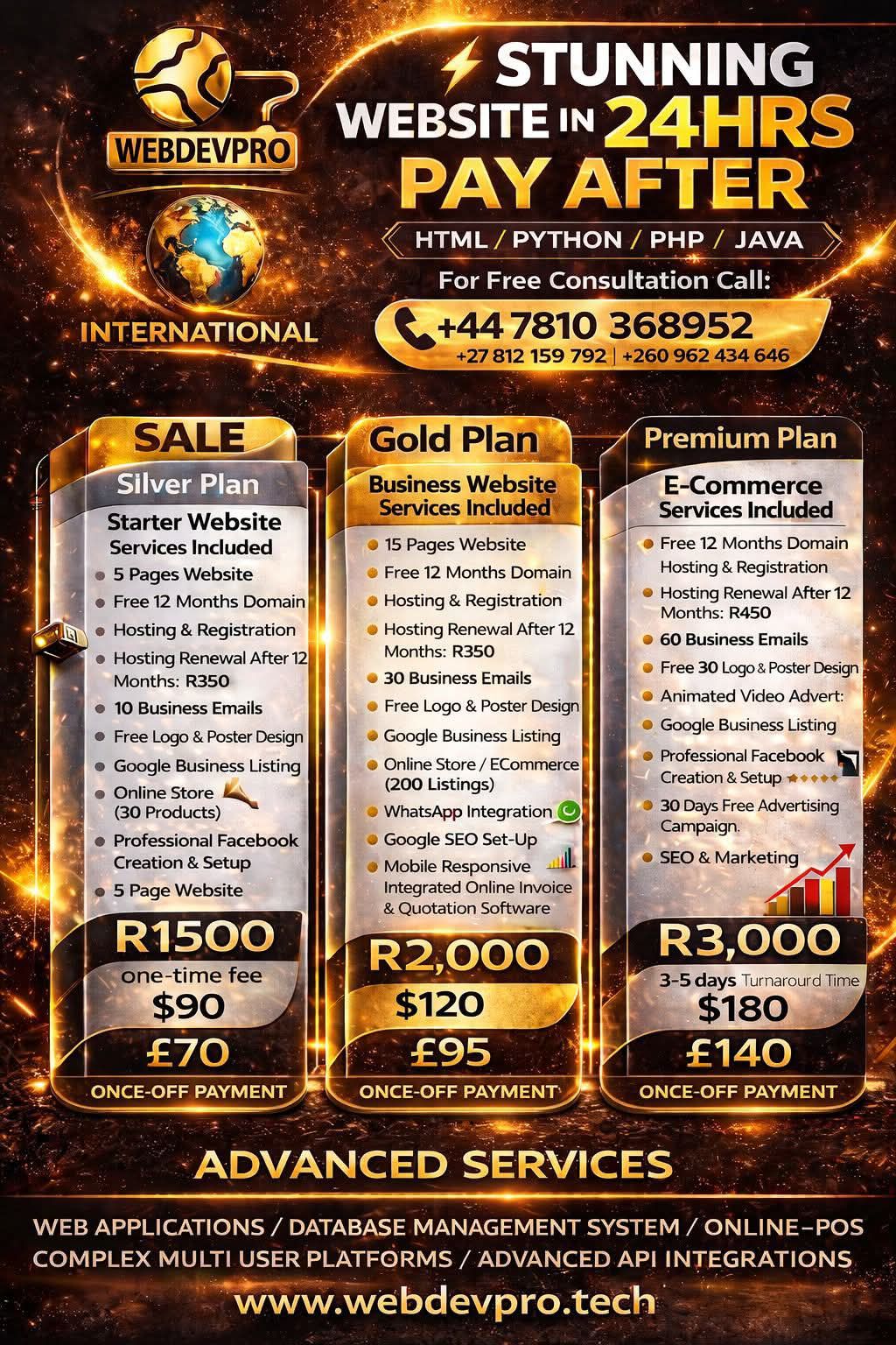 webdevpro international Facebook ad
