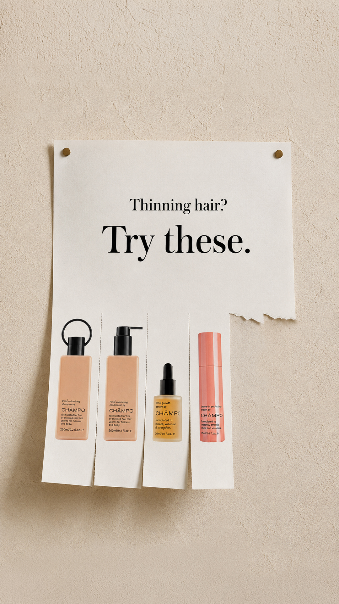 Chāmpo Haircare Facebook ad