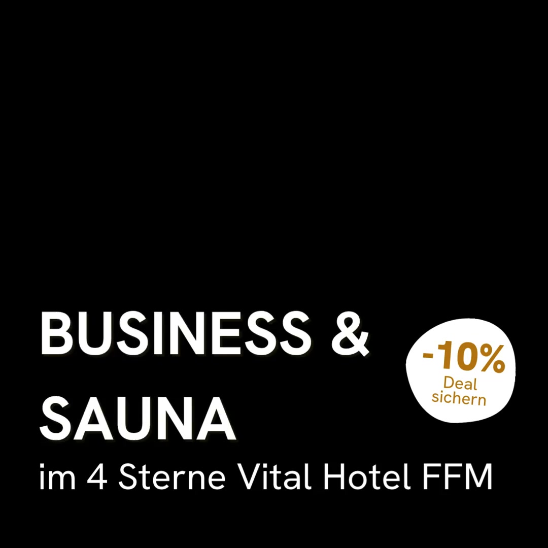 Vital Hotel Frankfurt Facebook ad: Sichere dir 10% Rabatt