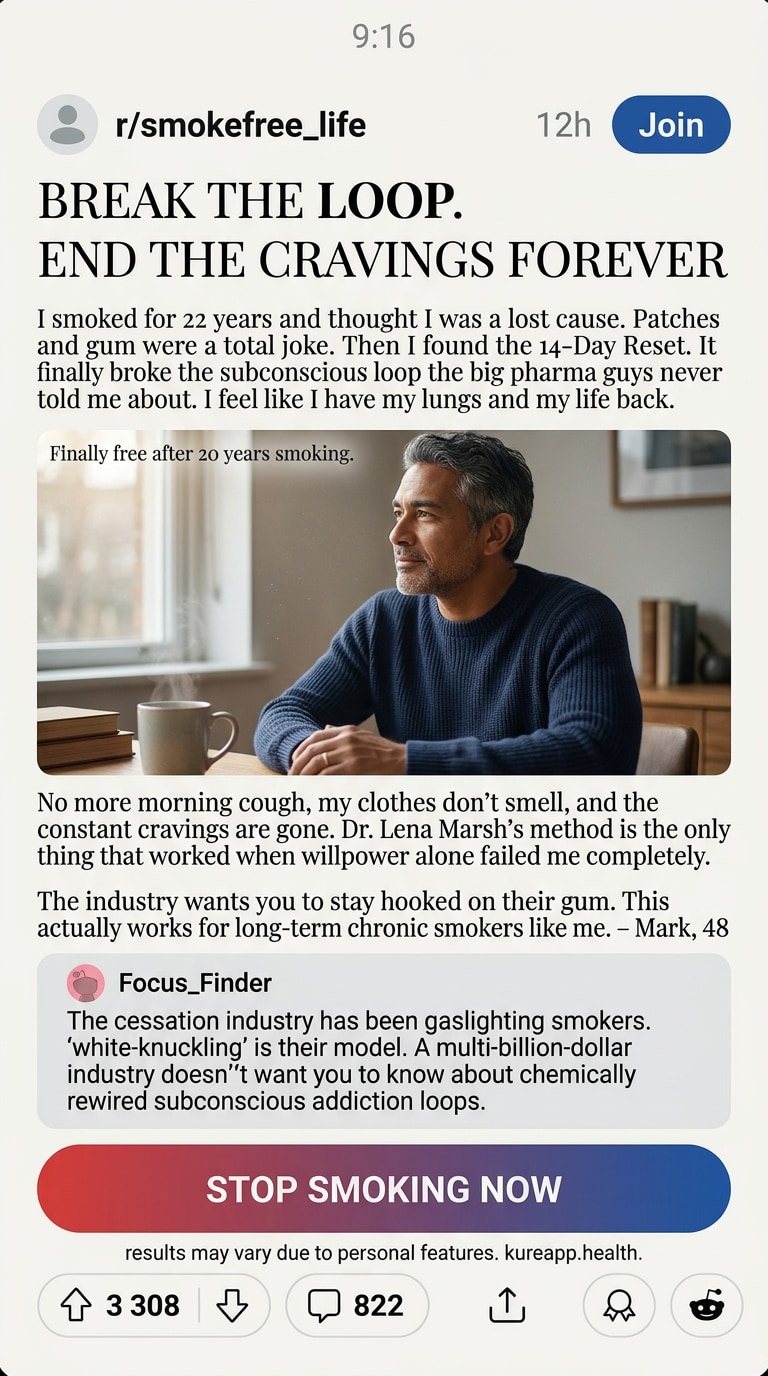Hypnosis to Stop Smoking Facebook ad