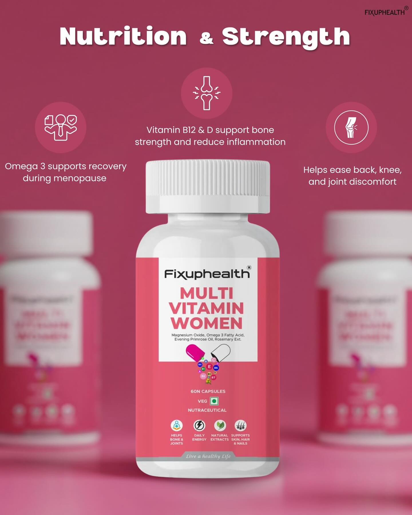 fixuphealth_india Facebook ad: Strong from within, unstoppable on the outside