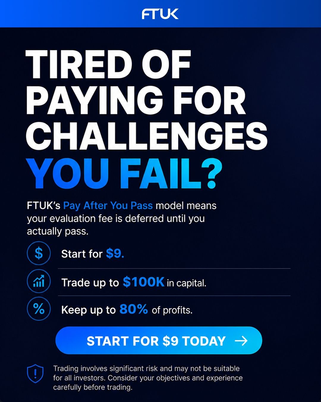 FTUK Prop Trading Facebook ad