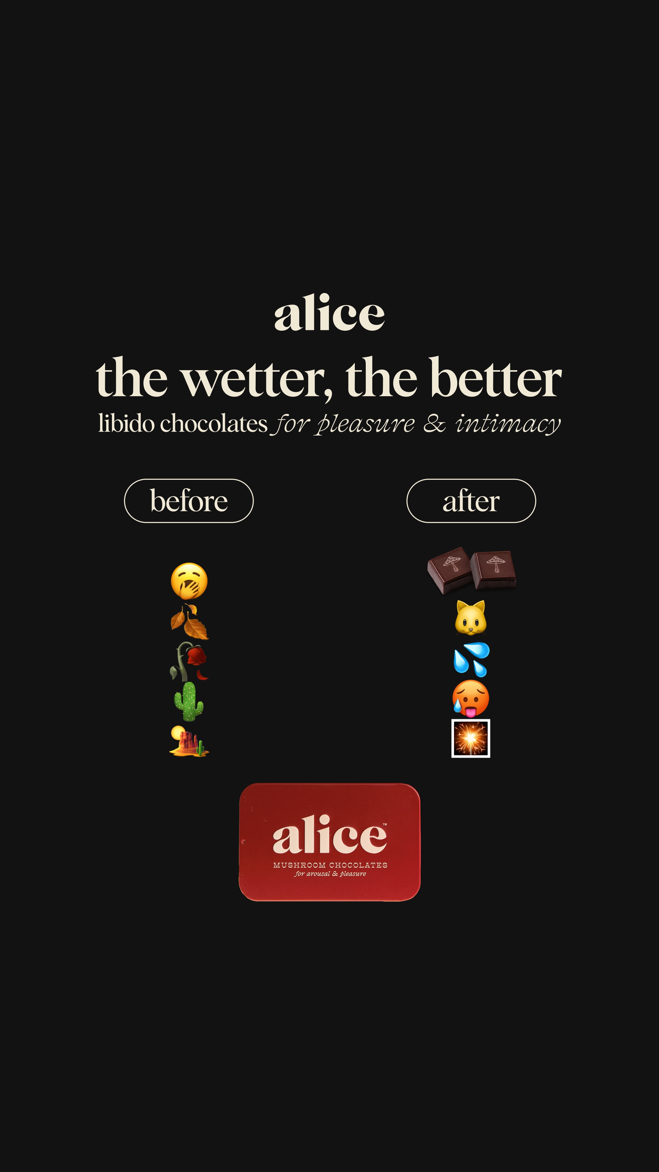 Alice Mushrooms Facebook ad
