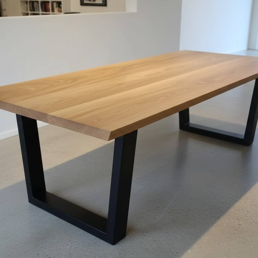 TimberRow.co.uk Facebook ad: Solid wood dining tables, handcrafted in our UK…