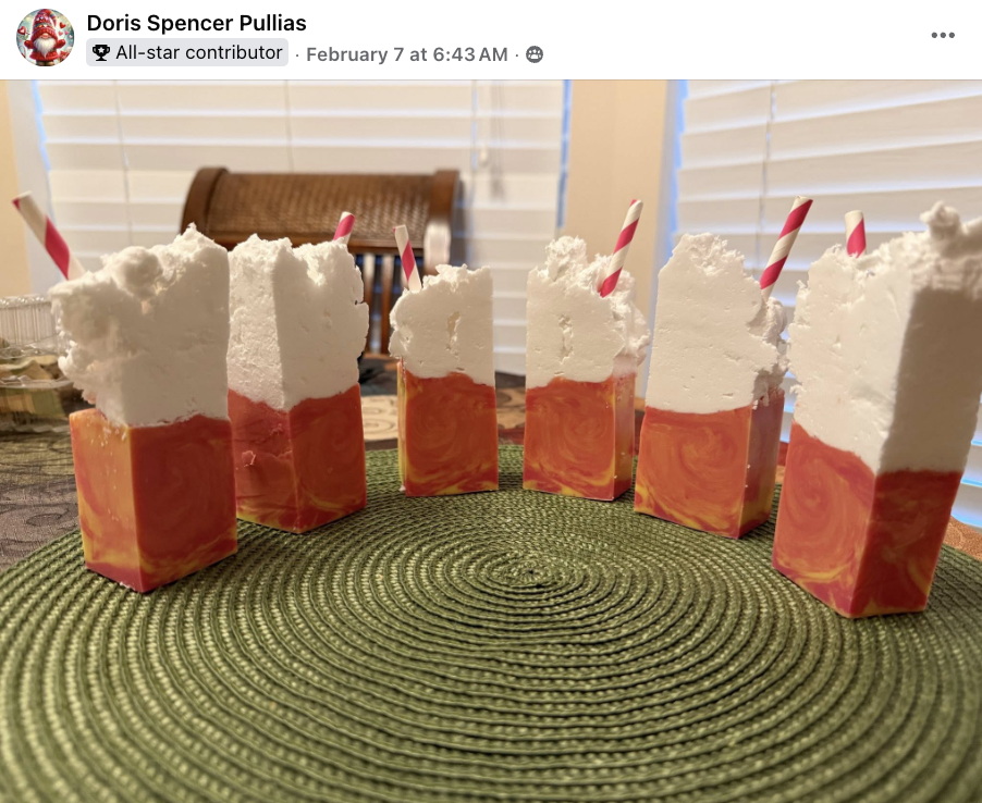 Pure Oil Education Facebook ad: Create Your Own Sunset-Inspired Soap Bars with Our DIY Kit!