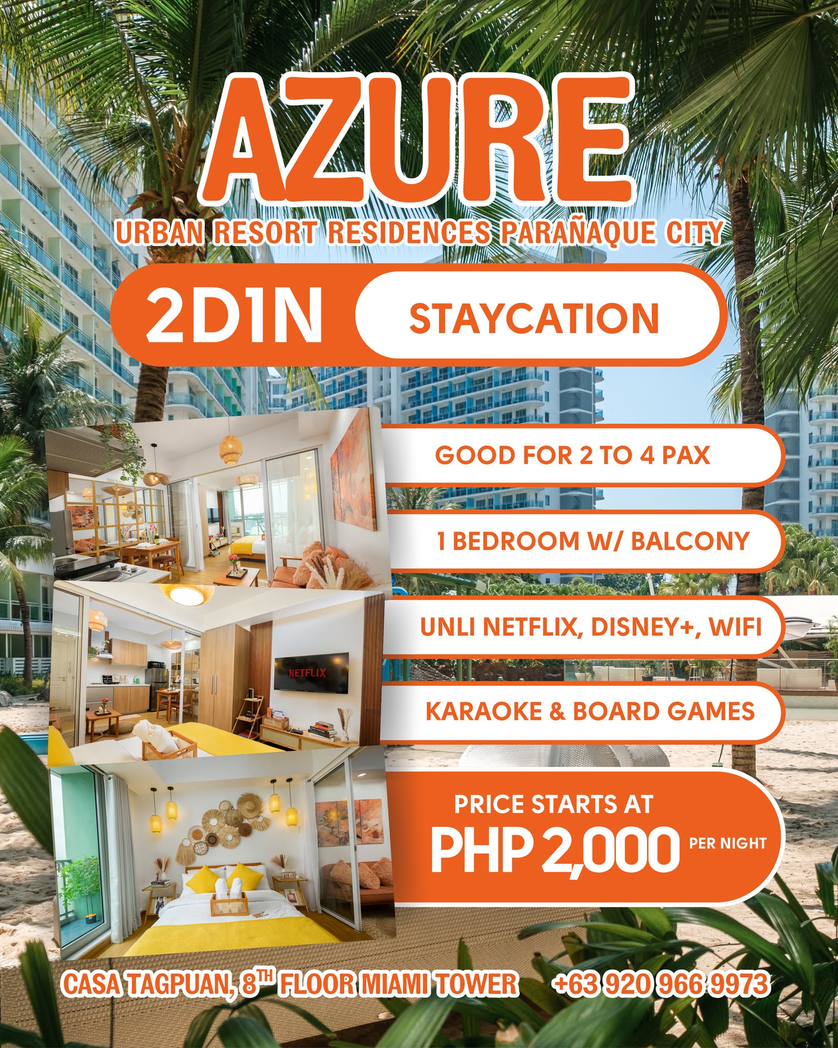 Casa Tagpuan Staycation - Azure Urban Resort Residences Facebook ad: Azure Urban Resort Residences