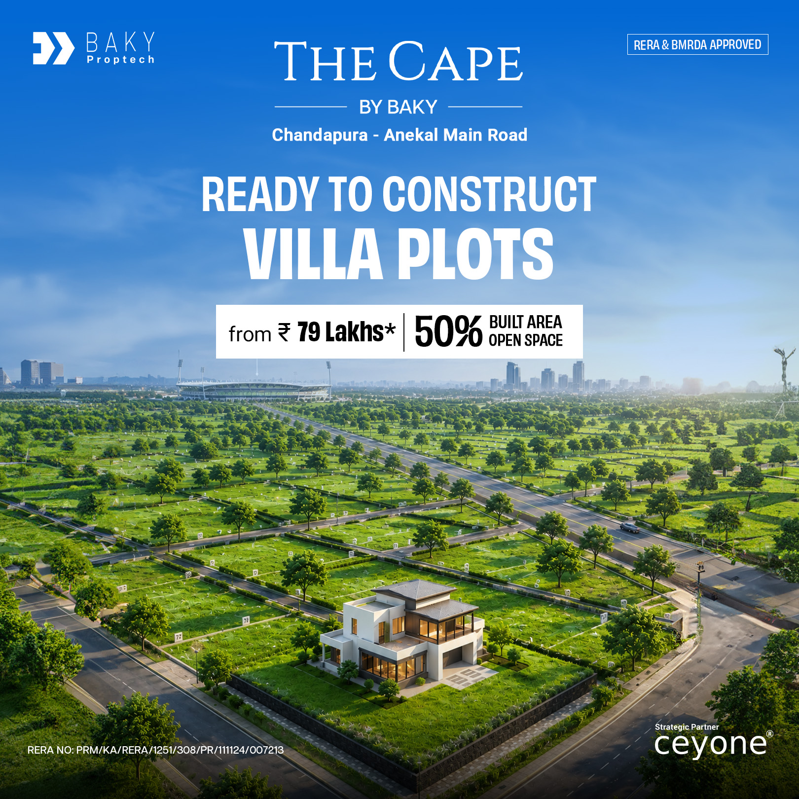 Ceyone Facebook ad: Ready To Construct Premium Plots @ 79 Lakh* Onwards