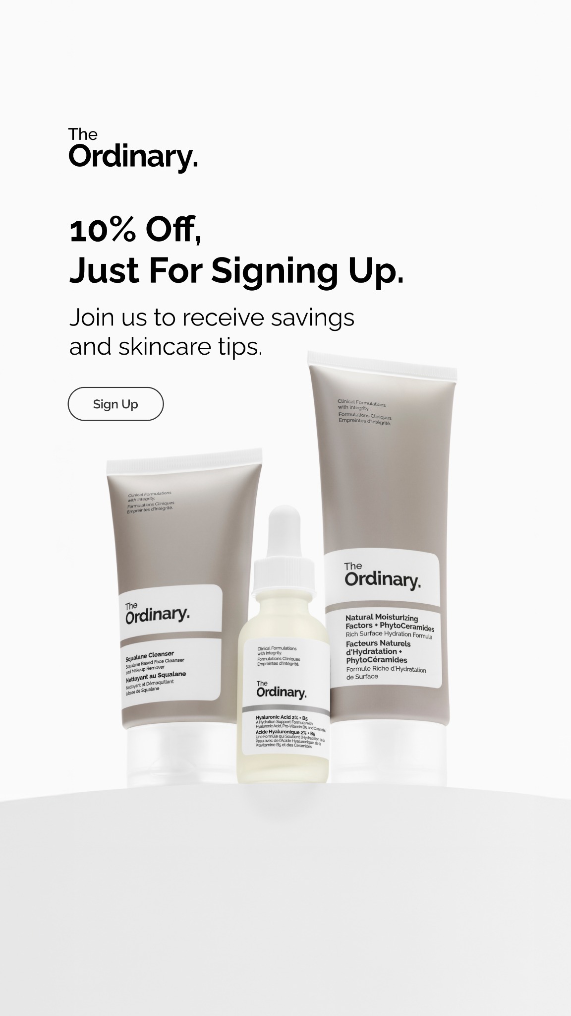 The Ordinary Facebook ad
