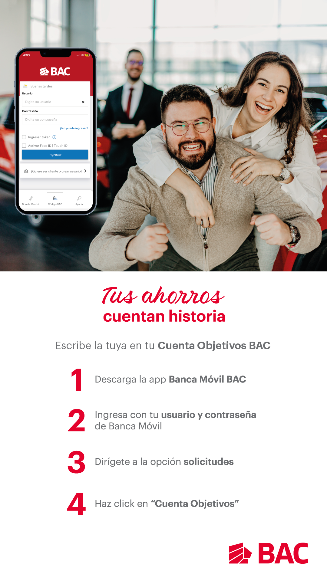 BAC Credomatic Facebook ad