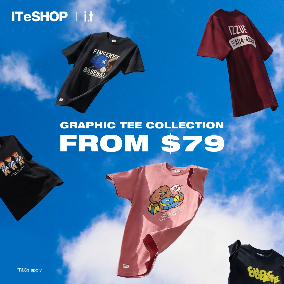 I.T Facebook ad: i.t Graphic Tee 系列 低至$79起