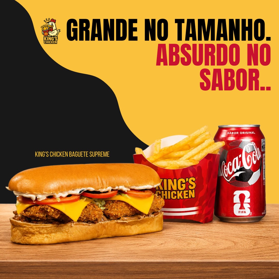 King's Chicken Facebook ad: King's Chicken | Delivery em Palhoça | Pedido online