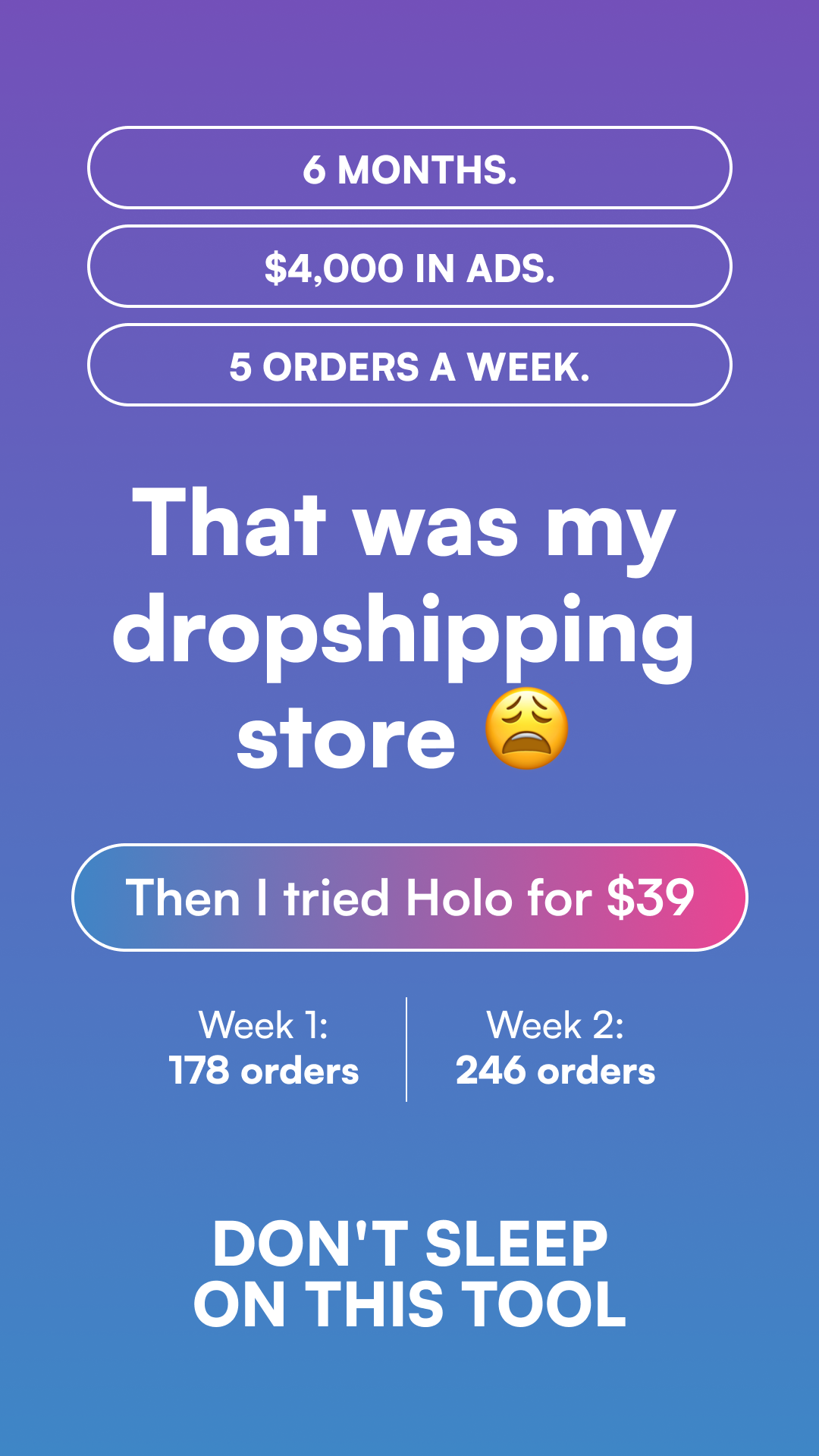 Holo Facebook ad