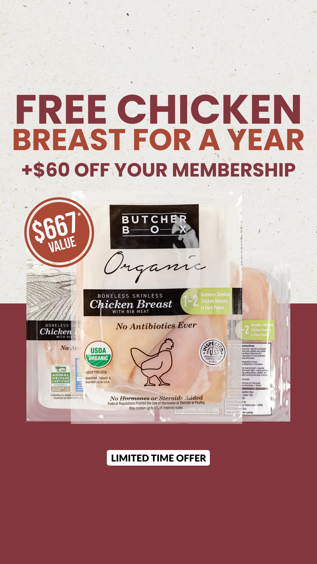 ButcherBox Facebook ad