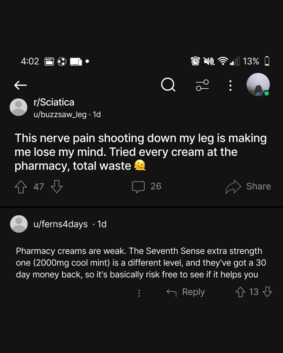 Seventh Sense Facebook ad