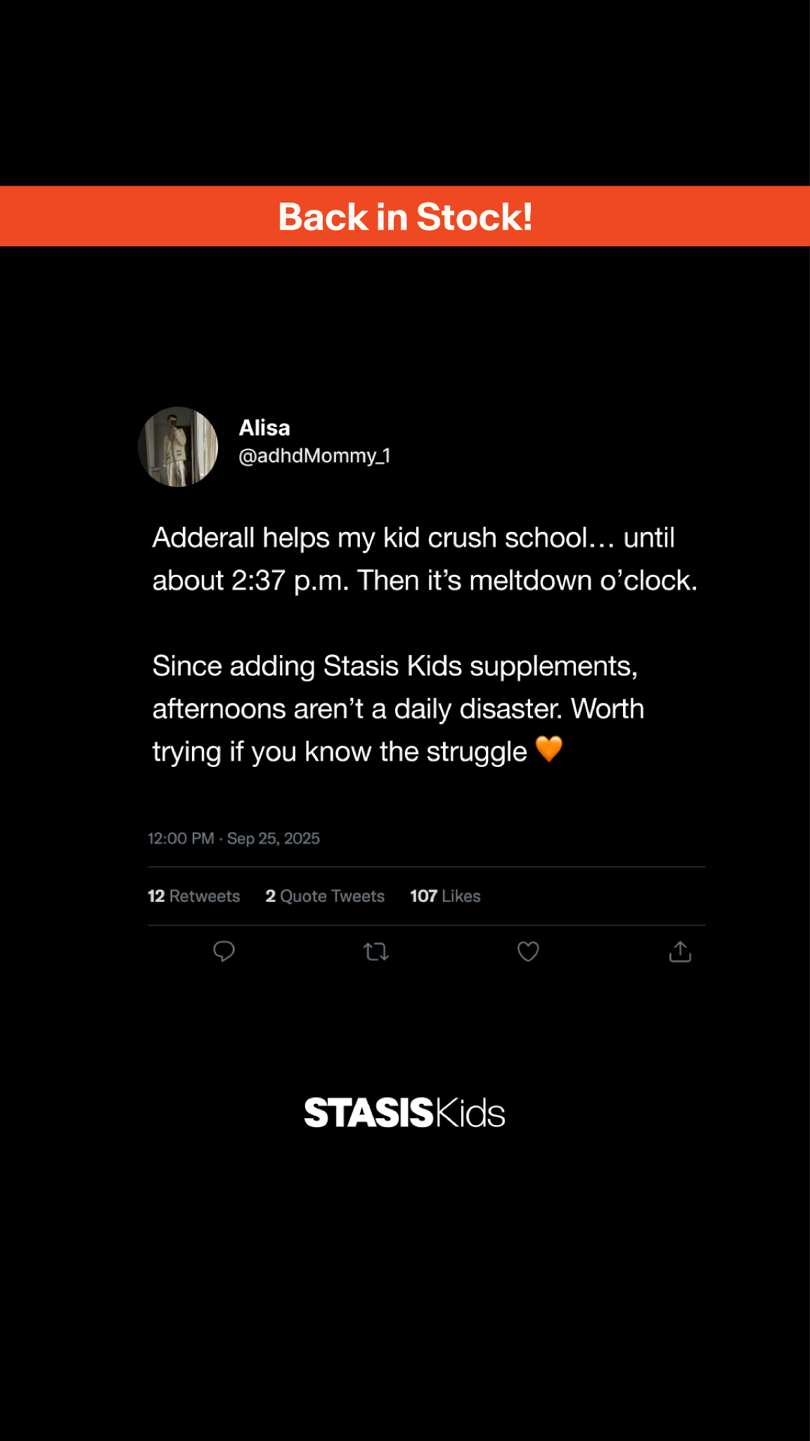 Stasis Kids Facebook ad