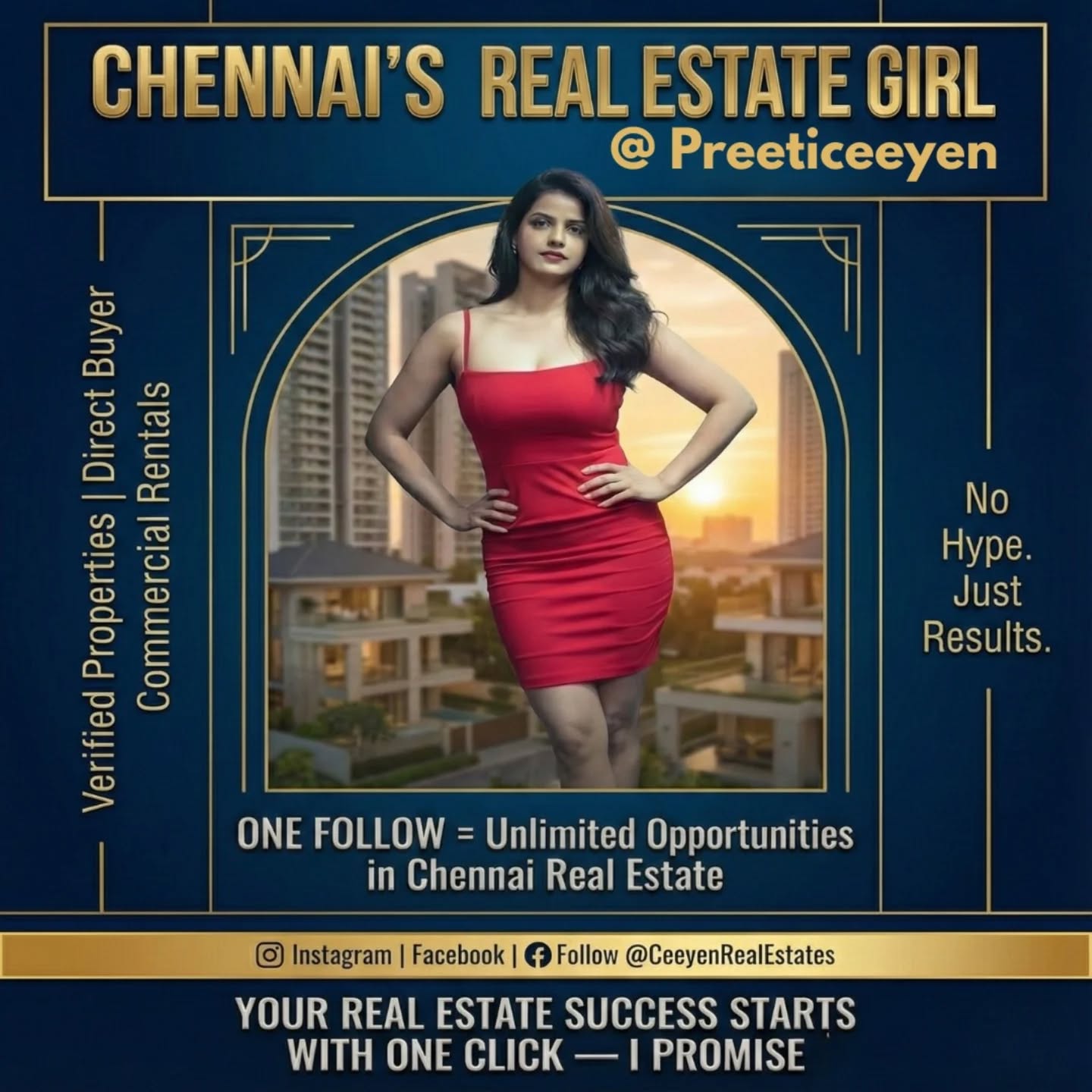 PreetiCeeyen Facebook ad: Beauty, Brains & Big Deals!