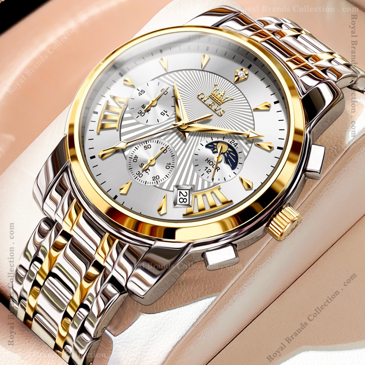 Royal brands collection Facebook ad: Most Selling Olevs Moon Phase Watch