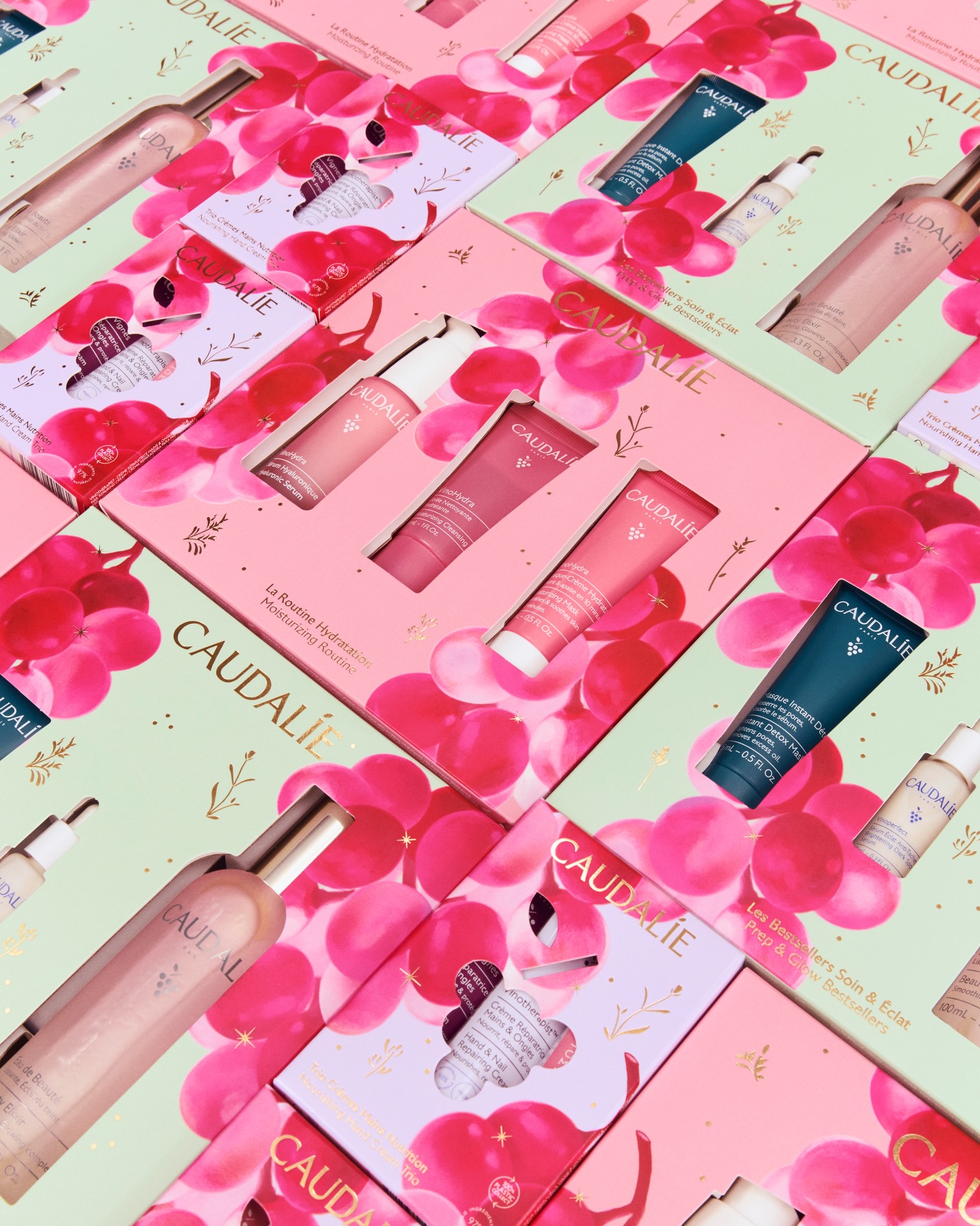 Caudalie Facebook ad: A glow-kissed way for the month of love.