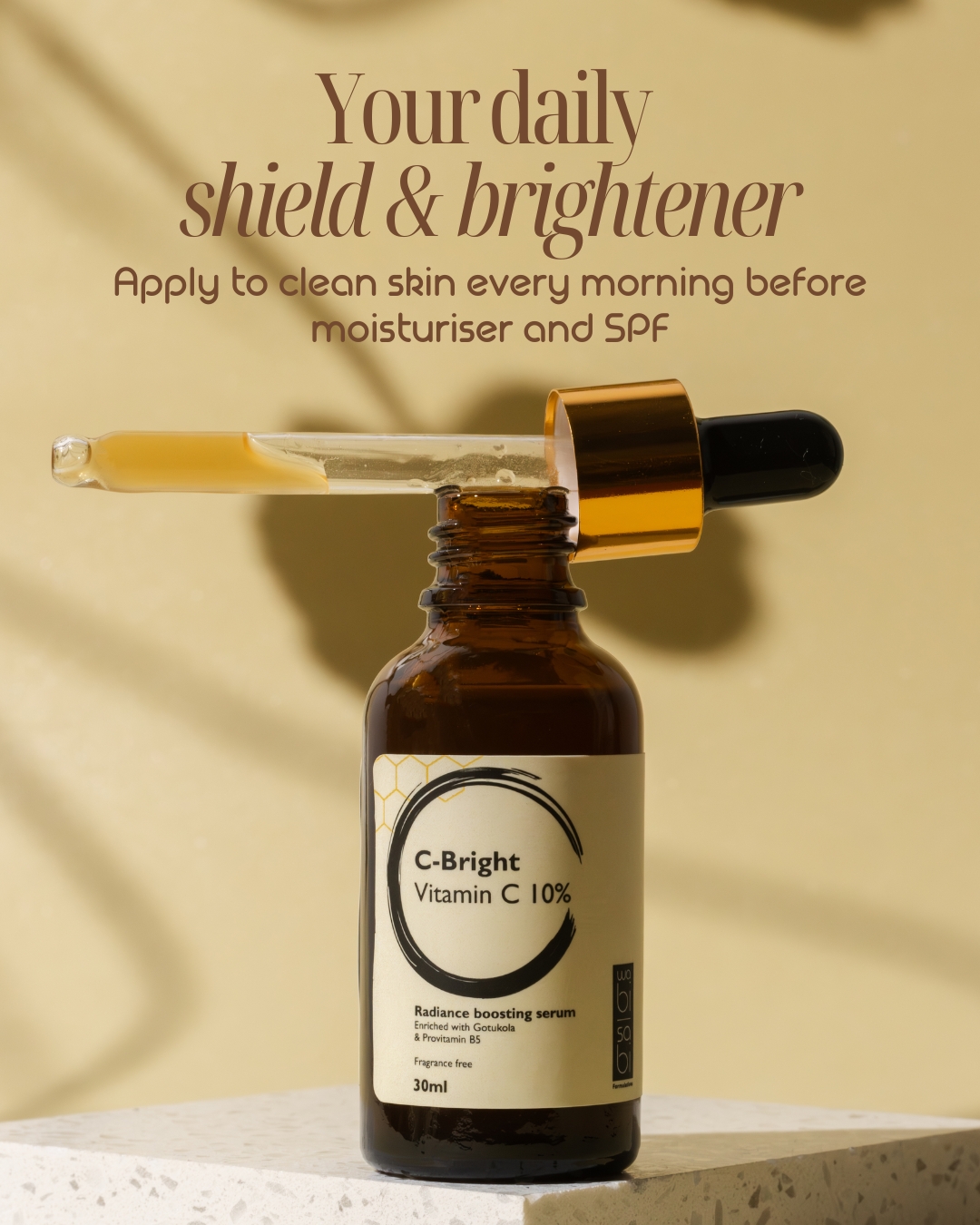 Wabi Sabi Formulations Facebook ad: Unlock Your Natural Glow with C-Bright