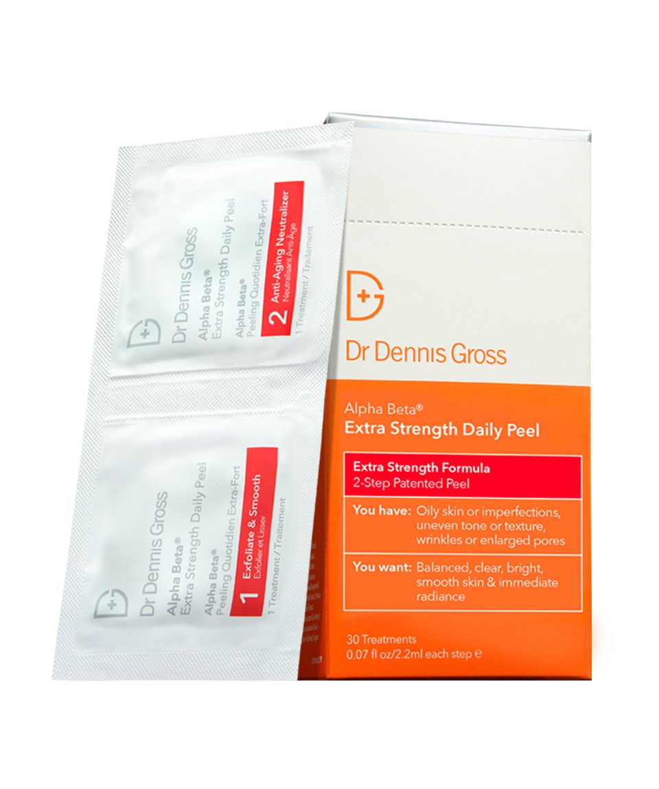 Dr. Dennis Gross Skincare Facebook ad: Proof is in the peel, transform your skin…