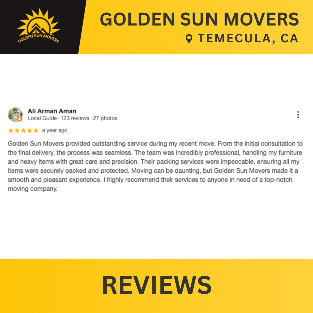 Golden Sun Movers Facebook ad