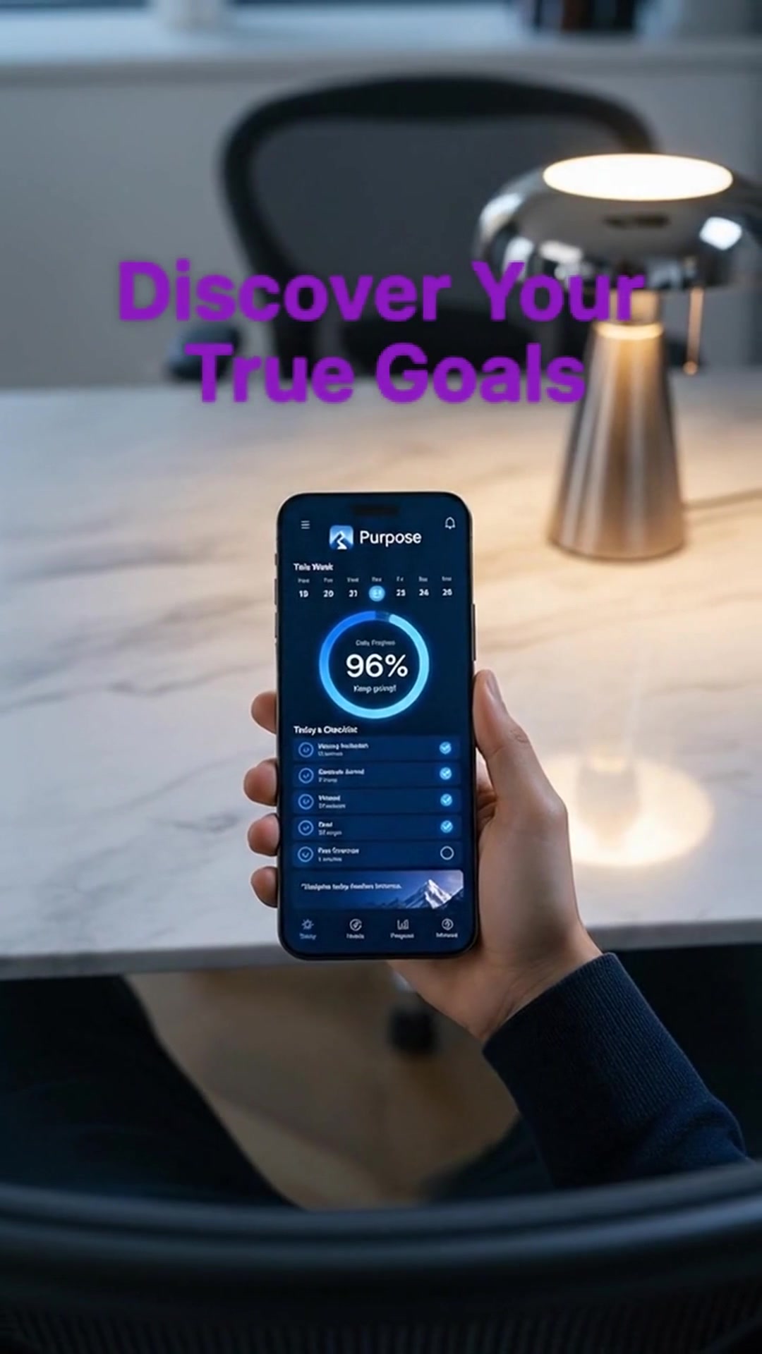 Purpose - Accomplish your goals Facebook ad: Build Better Daily Habits