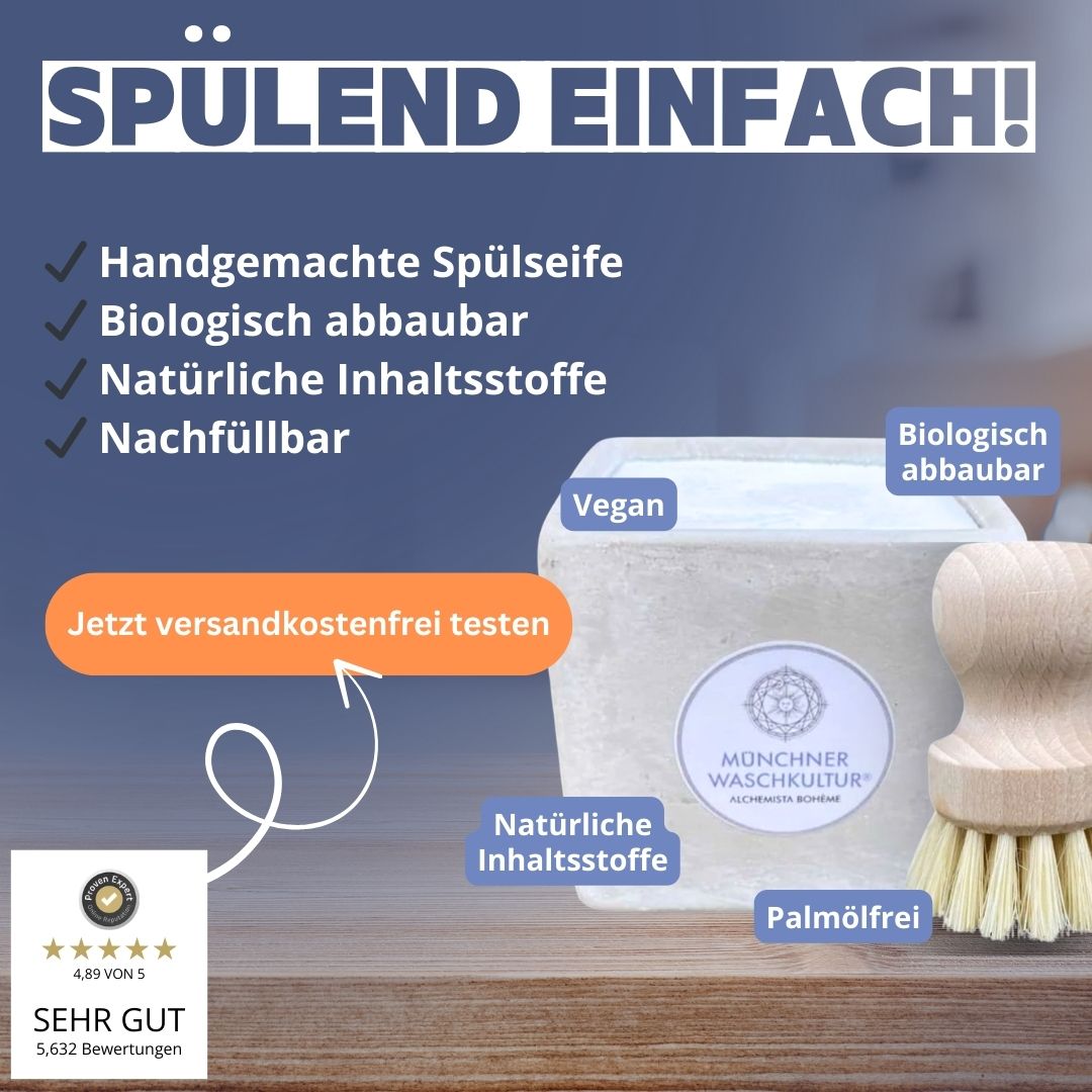 Münchner Waschkultur Seifenmanufaktur Facebook ad: Gutschein:: SPÜLSEIFE
